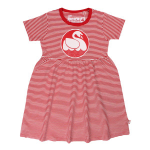 Organic-Shellfish Dress Danefae Red/Chalk Swan