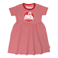 Organic-Shellfish Dress Danefae Red/Chalk Swan - 3 Y