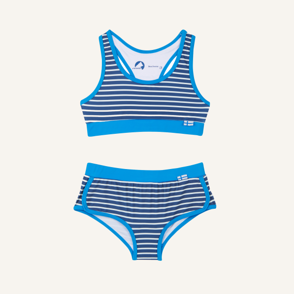 Finkid Luoto Denim/Offwhite - 100/110 Bikini zweiteilig Beachwear Mädchen
