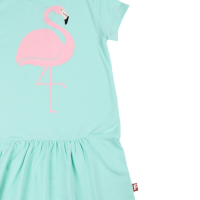 DYR Zanzi Dress Fresh Mint Flamingo Kleid für Mädchen türkis Flamingoprint