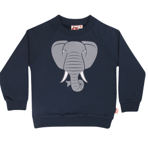 DYR Bellow Sweat Navy Elefant Pullover Sweater mit Elefantenprint