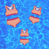 Finkid Luoto Bikini Fox/Offwhite Bikini zweiteilig Mädchen Beachwear Lichtschutzfaktor trocknet schnell