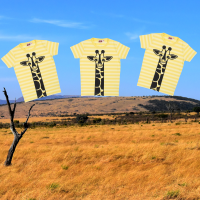 DYR Growl T Bright Yellow/Lightt Giraffe T-Shirt 6Y