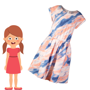 Happy Girls Kleid Coral Sommerkleid für Mädchen Batiklook Summer leichter Stoff