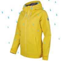 Elkline Sing Out Lemon Regenmantel Regenjacke Mantel für Frauen Outdoormode