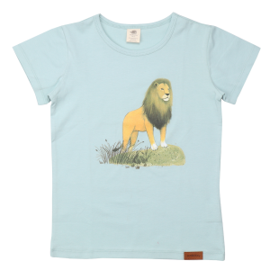 Walkiddy T-Shirt Löwenprint hellblau Monoprint