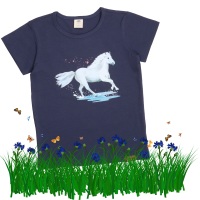 Walkiddy T-Shirt weißes Pferd Mädchenshirt