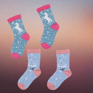 Walkiddy Doppelpack Socken Meerjungfrauen Pferde