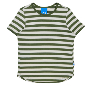 Finkid Maalari Kinder T-Shirt grün weiß gestreift