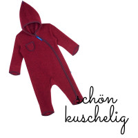 Finkid Puku Wool Beet Red/Eggplant Wolloverall