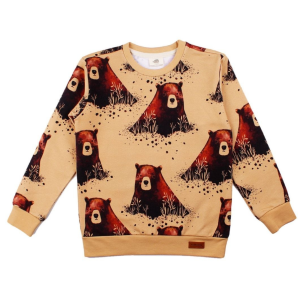 Walkiddy Sweatshirt Grizzly Bears Brown Bärenprint...