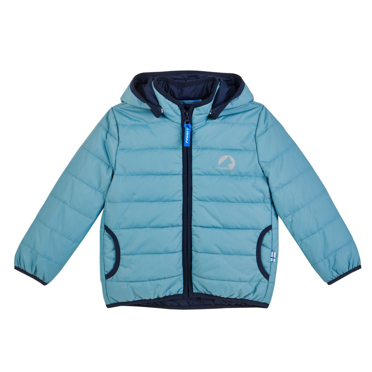 Finkid Vanukas Smoke Blue/Navy Steppjacke Zip in