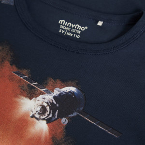 Minymo T-Shirt LS Weltraum Blue Nights