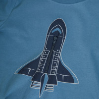 Minymo Langarmshirt Space Shuttle Real Teal