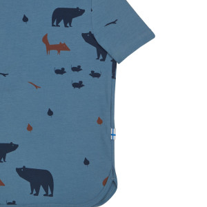 Finkid Ilta T-Shirt Dove Tierprint
