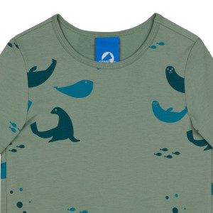 Finkid IltaT-Shirt Green Bay Tierprint
