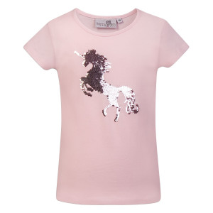 Happy Girls T-Shirt Rose Einhorn Pailletten