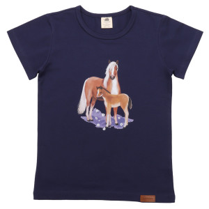 Walkiddy T-Shirt Navy Pferd Print
