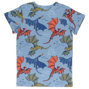 Walkiddy T-Shirt Blau Dragons Drachen