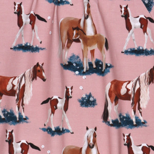 Walkiddy T-Shirt Rosa Horses Pferde Alloverprint
