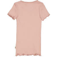 Rib T-Shirt Lace SS Wheat Misty Rose - 7 Y
