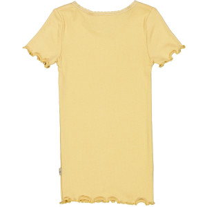 Rib T-Shirt Lace SS Wheat Sahara Sun - 8 Y