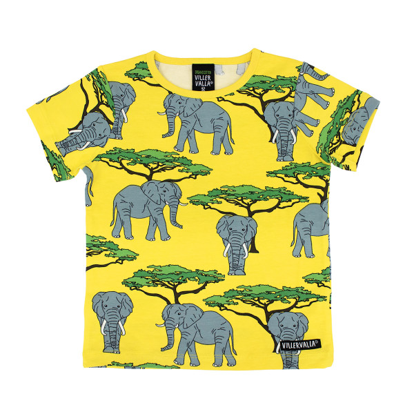 Villervalla Kinder T-Shirt Elefant gelb 122