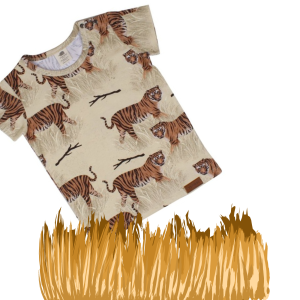 Walkiddy T-Shirt Tiger Kindershirt mit Tigerprint Alloverprint Kindermode - 128