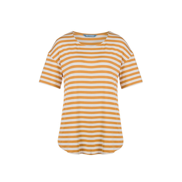 Mekkoli Damen T-Shirt Finside Golden Yellow/Offwhite - 40