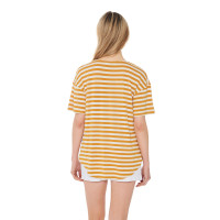 Mekkoli Damen T-Shirt Finside Golden Yellow/Offwhite - 40