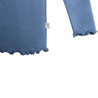 Rib T-Shirt Lace LS Wheat Blue Horizon - 8 Y